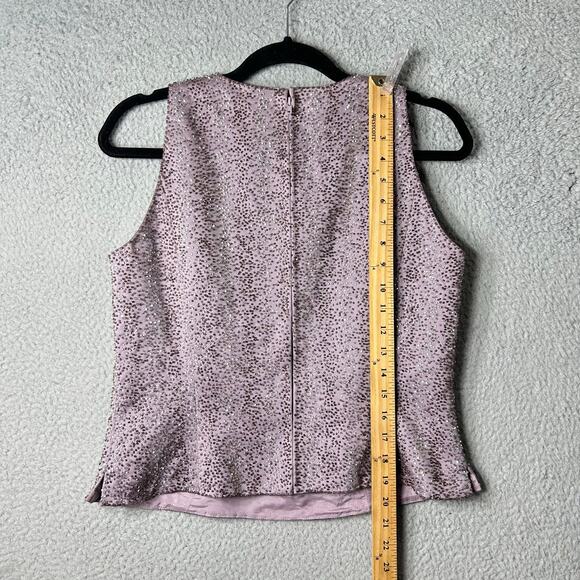 ZOLA EVENING Top Womens 10 Purple Lilac Sleeveless Sequin Top Wedding‎ Dressy - Picture 5 of 10